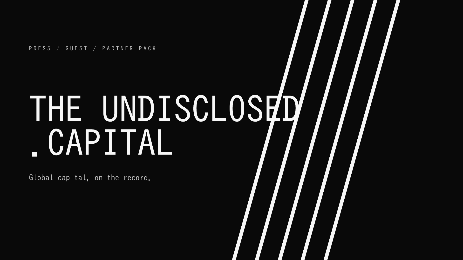 The Undisclosed Capital editorial identity